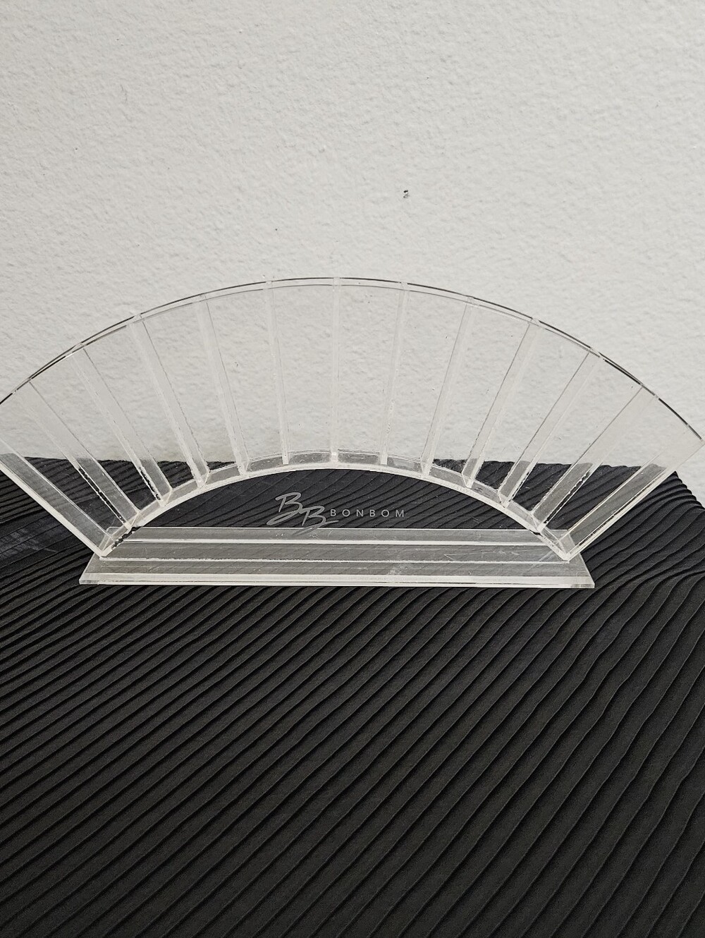 Bonbom Clear Acrylic Fan Jewelry Organizer